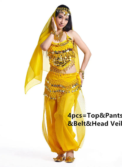 Belly Dance Costumes For Sale Pants Women Bollywood Indian Egyptian Belly Dance Dance Plus Size For Adult For Women 4pcs Costume