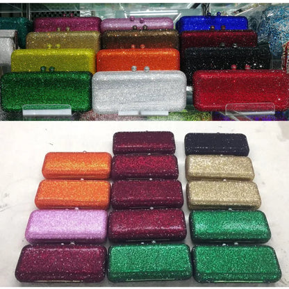 Wine Cheaper Crystal Rhinestones Women Evening Clutch Bag Bridal Wedding Clutches Party Dinner Prom Chain Shoulder Handbag Purse