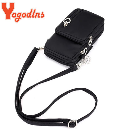 Crossbody Bags For Women Waterproof Nylon Multifunction Casual Small Bag Mobile Phone Case Crossbody Bag Sports Purse