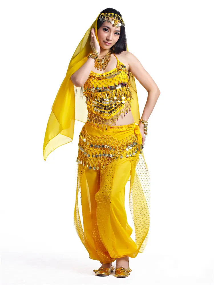 Belly Dance Costumes For Sale Pants Women Bollywood Indian Egyptian Belly Dance Dance Plus Size For Adult For Women 4pcs Costume