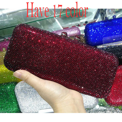 Wine Cheaper Crystal Rhinestones Women Evening Clutch Bag Bridal Wedding Clutches Party Dinner Prom Chain Shoulder Handbag Purse