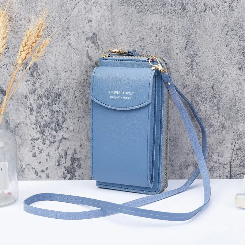 Fashion Single Shoulder Crossbody Cell Phone Bag Mini Versatile Satchel Multi Card Position Card Bag Keycase Female