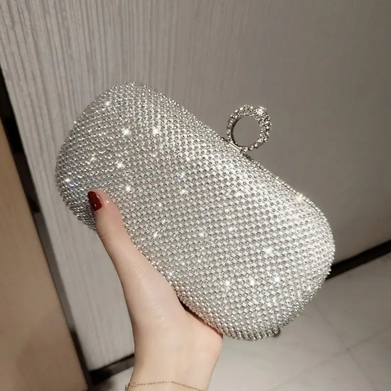 YoReAi Women Diamonds Evening Bag Female Clutch Design Brand Luxury Shoulder Bags Party Handbags Shiny Purse Messenger Pack