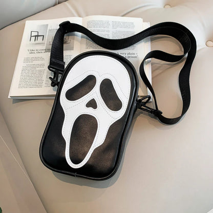 Halloween Ghost Bag Novelty Skull Crossbody Bags Y2k Women Girls Punk Hiphop Horror Skeleton Shoulder Bag Funny Handbag Purses