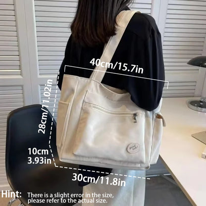 Women's Fashion Shoulder Bag Class Large Capacity Student Tote Bag New Canvas Commuter Handbag Women Bag