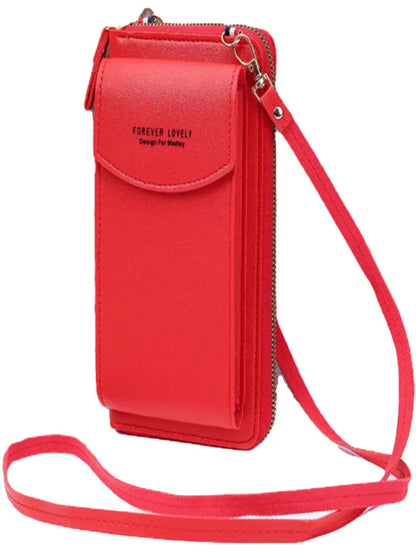 Fashion Single Shoulder Crossbody Cell Phone Bag Mini Versatile Satchel Multi Card Position Card Bag Keycase Female