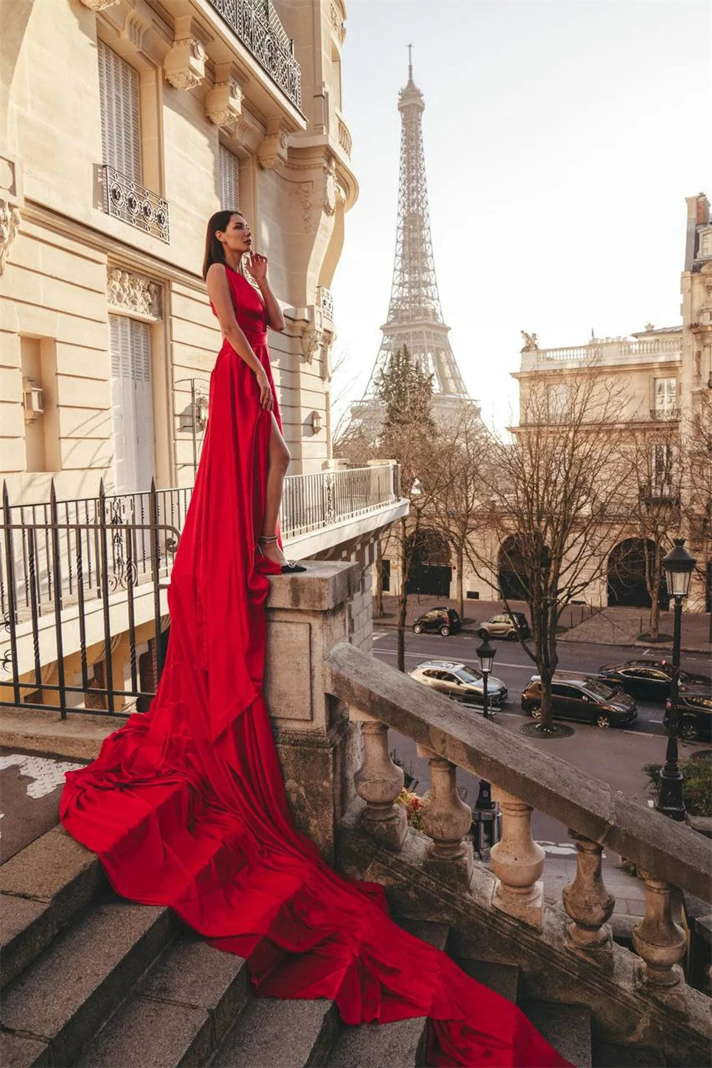 Amanda Sexy Halter Burgundy Evening Dress Long Train Prom Dress Customized Sexy Open Back Party Dress Silk فساتين مناسبة رسمية