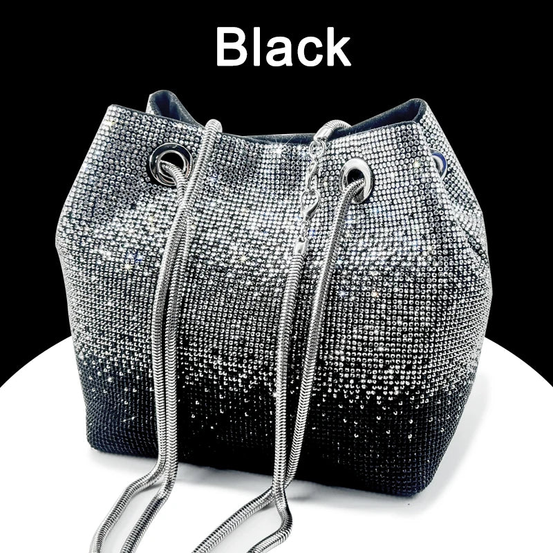 Latest Italian Design Luxury Shiny Wedding Party Ladies Handbag high quality Diamond Tote Evening Bag