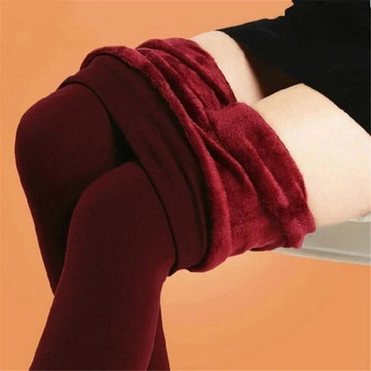 Women Winter Thermal Warm Thick Pantyhose Fluff Lined Stretch Slim Leggings Pants