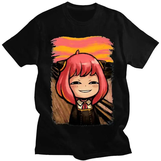 Anime Spy X Family Anya Forger Graphic Print T Shirt Streetwear Men Women Fashion Short Sleeve Plus Size Unisex T Shirt