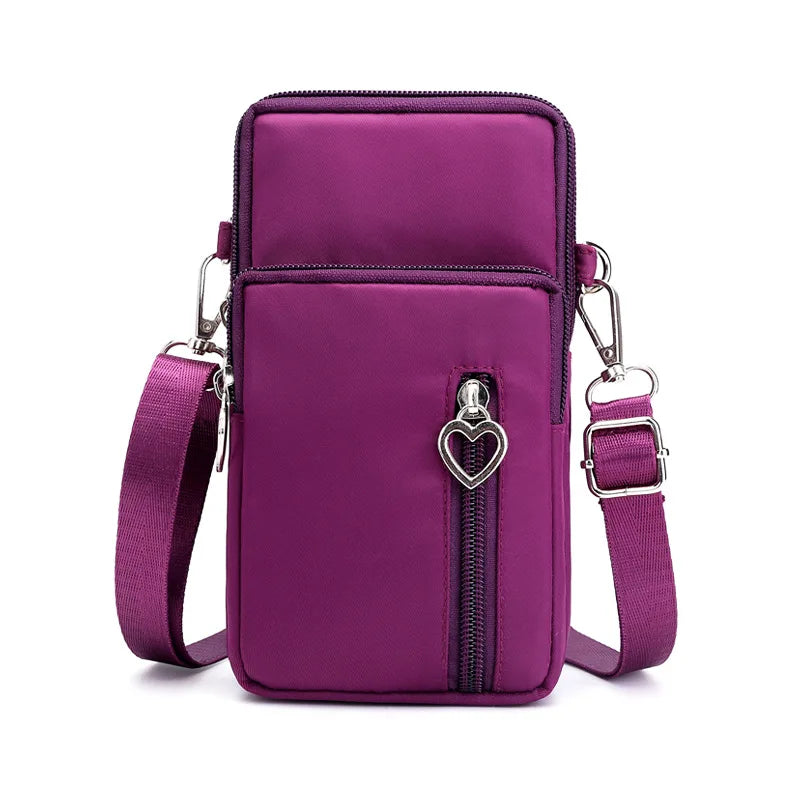 Crossbody Bags For Women Waterproof Nylon Multifunction Casual Small Bag Mobile Phone Case Crossbody Bag Sports Purse