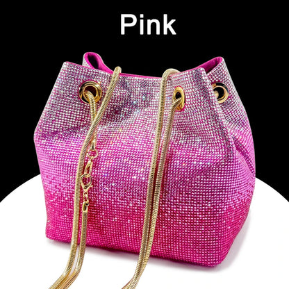 Latest Italian Design Luxury Shiny Wedding Party Ladies Handbag high quality Diamond Tote Evening Bag