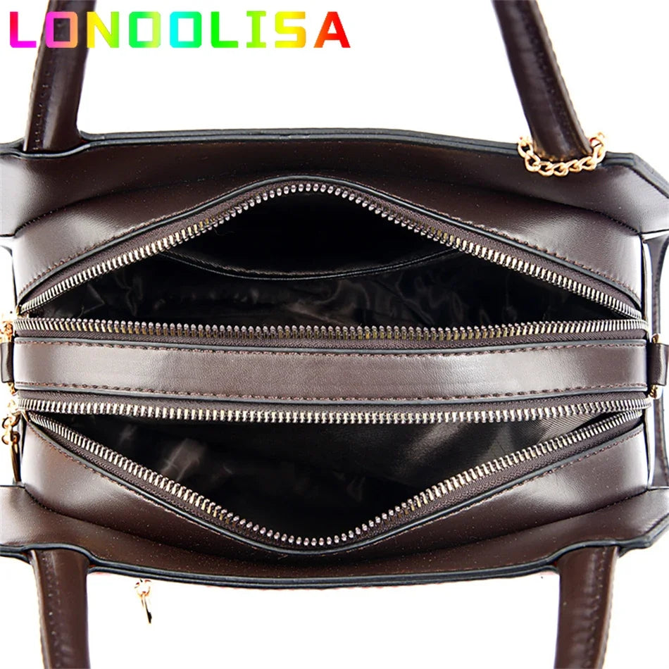 Casual Tote Luxury Leather Handbags Purse Women Bag Designer Messenger Shoulder Crossbody Bag for Female Shopper Sac A Main