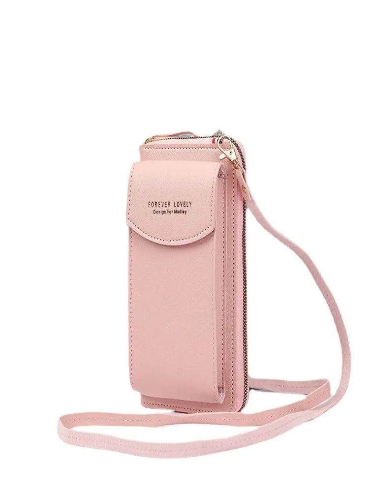 Fashion Single Shoulder Crossbody Cell Phone Bag Mini Versatile Satchel Multi Card Position Card Bag Keycase Female