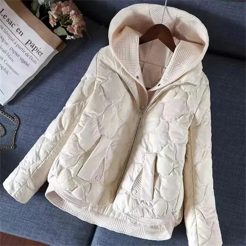 New  Winter Jacket Women Parkas Hooded Thick Down Cotton Padded Parka Female Jacket Short Coat Slim Warm Outwear