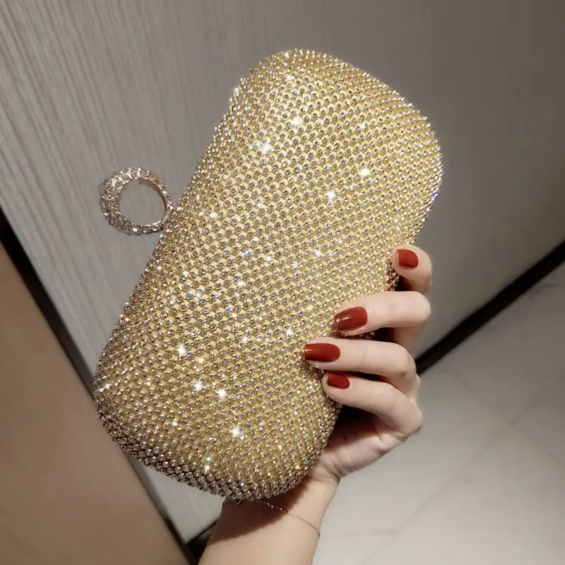 YoReAi Women Diamonds Evening Bag Female Clutch Design Brand Luxury Shoulder Bags Party Handbags Shiny Purse Messenger Pack