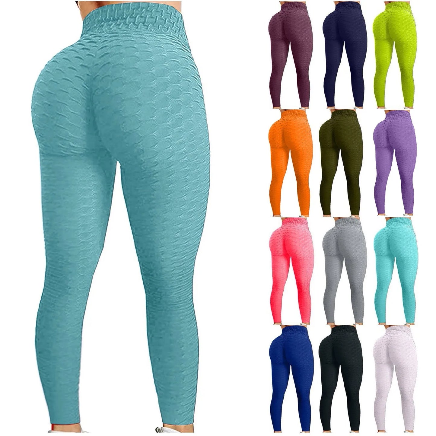 Women's High Waist Yoga Pants Tummy Control Slimming Booty Leggings Workout Running Butt Lift Tights