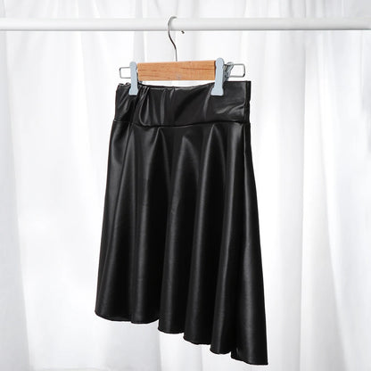 Women Faux Leather Skirts High Waist Elastic Mini High Waist Short Skirt Multipurpose For Skater Work Nightclub