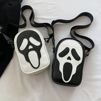 Halloween Ghost Bag Novelty Skull Crossbody Bags Y2k Women Girls Punk Hiphop Horror Skeleton Shoulder Bag Funny Handbag Purses