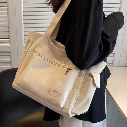 Women's Fashion Shoulder Bag Class Large Capacity Student Tote Bag New Canvas Commuter Handbag Women Bag