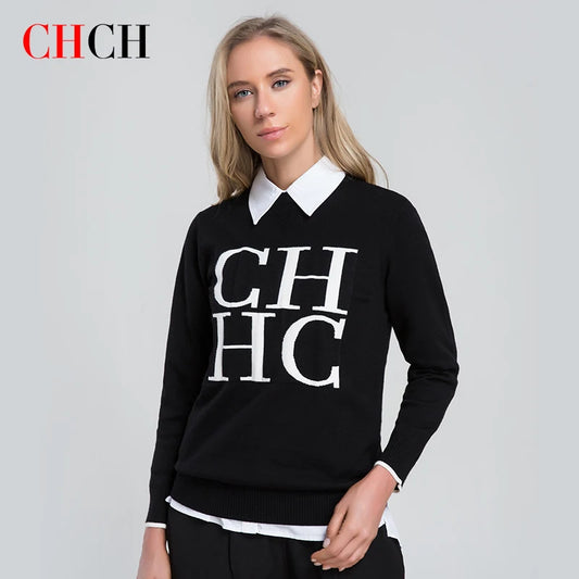 CHCH New Fashion Casual Women's Sweater Autumn Winter Classic Warm Female Pullover Knitwear Sweatshirt