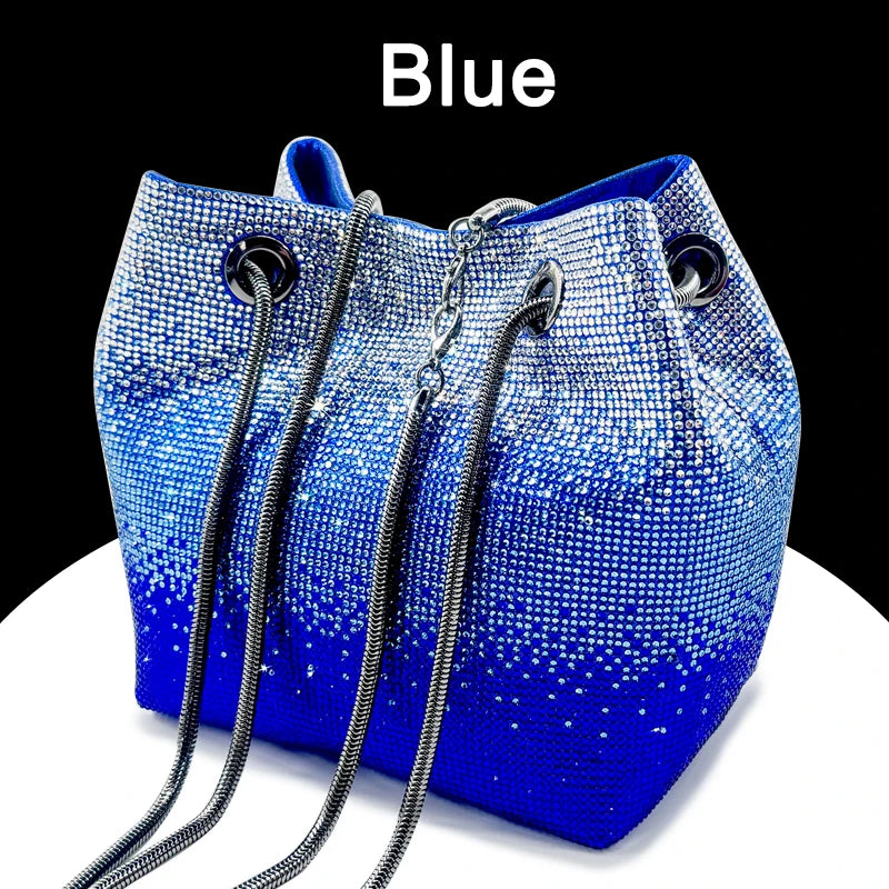 Latest Italian Design Luxury Shiny Wedding Party Ladies Handbag high quality Diamond Tote Evening Bag