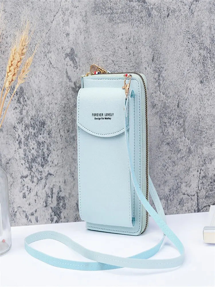 Fashion Single Shoulder Crossbody Cell Phone Bag Mini Versatile Satchel Multi Card Position Card Bag Keycase Female