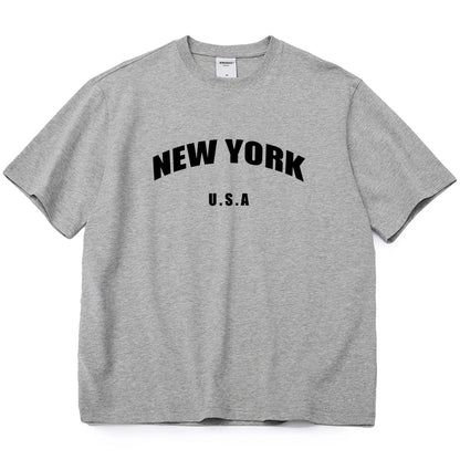 Blessyuki New York Letter Print T-shirts Female Summer Basic O-neck Tees Casual Retro Streetwear Ladies Harajuku Plus Size Tops