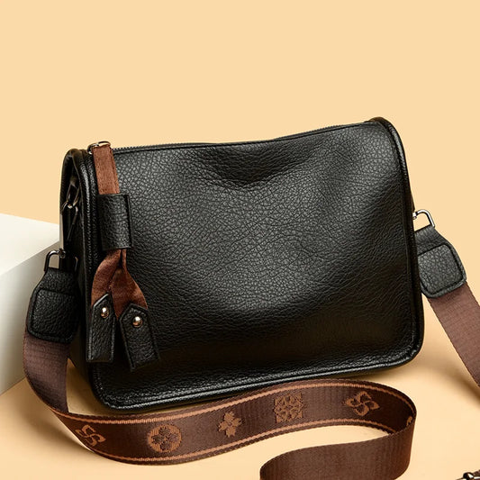 High Quality Genuine Leather Women Tote Bag Luxury Soft Cowhide Ladies Shoulder Crossbody Bags  Fashion Female Messenger Sac